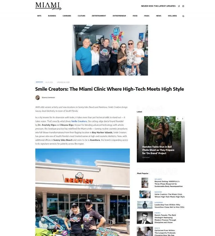 Miami Weekly article